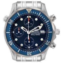 Omega Montre pour homme Seamaster Bond Chrono avec cadran en forme de vague bleue et cadran, 2599.80.00