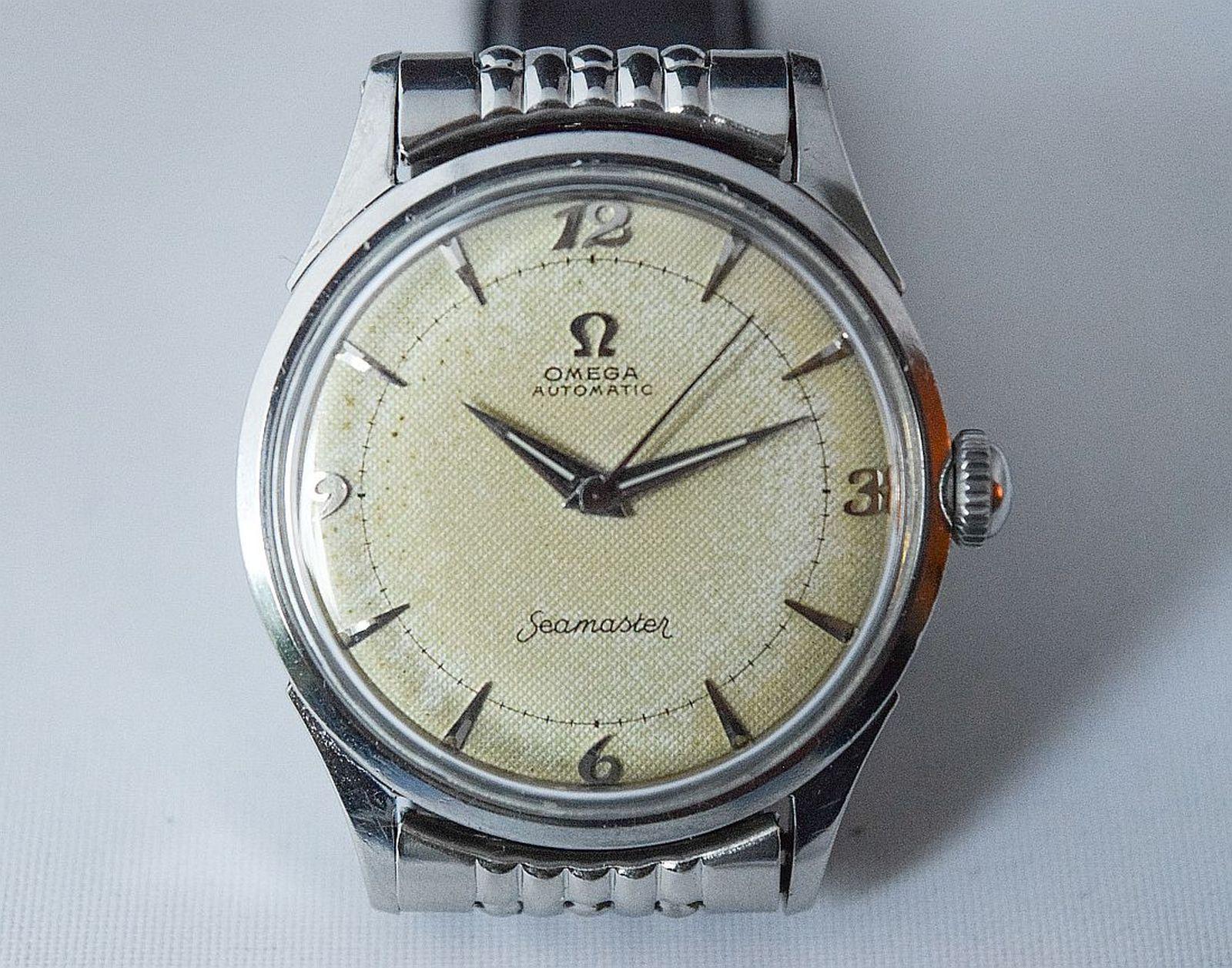 Omega SeaMaster Bumper Automatic original Textured dial steel with Rice bracelet 8