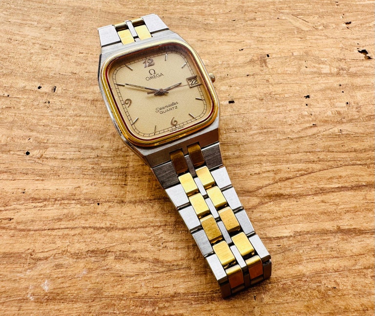 Omega Seamaster Cal 1332 Honeycomb Dial Gold Plated And Stainless steel Watch 80