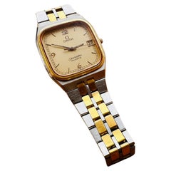 Used Omega Seamaster Cal 1332 Honeycomb Dial Gold Plated And Stainless-steel Watch 80