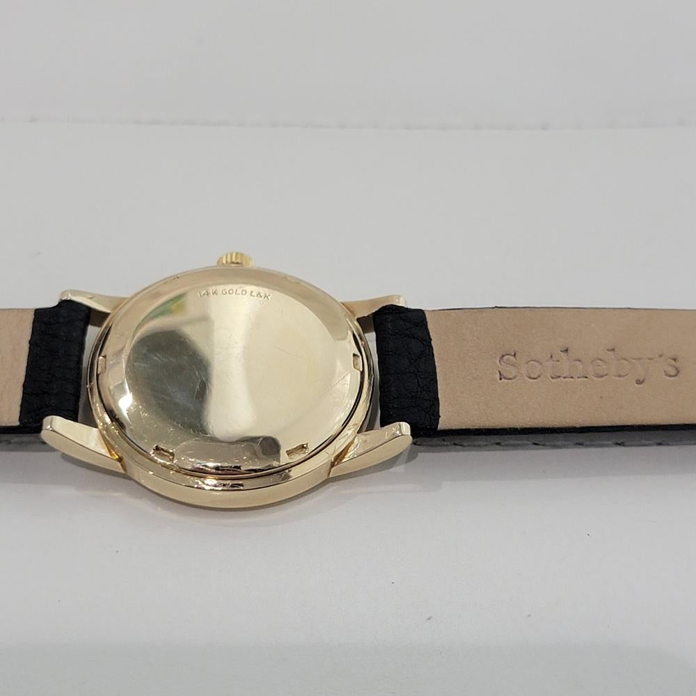 Omega Seamaster Cal 344 14k Solid Gold 35mm Herren Handaufzug 1950s Vintage RA572 im Angebot 7