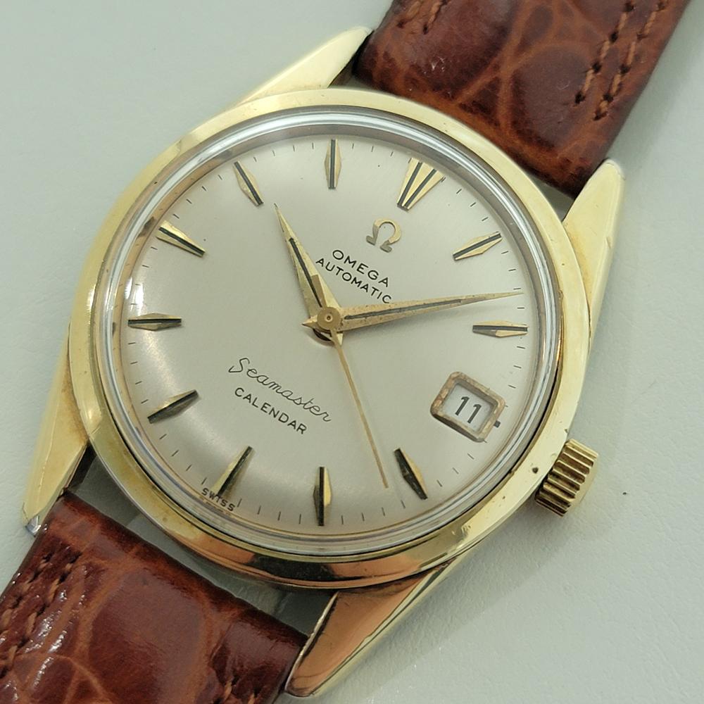 Omega Seamaster Calendar 34mm Gold Capped Mens Date Automatic 1960s RA576 Pour hommes en vente