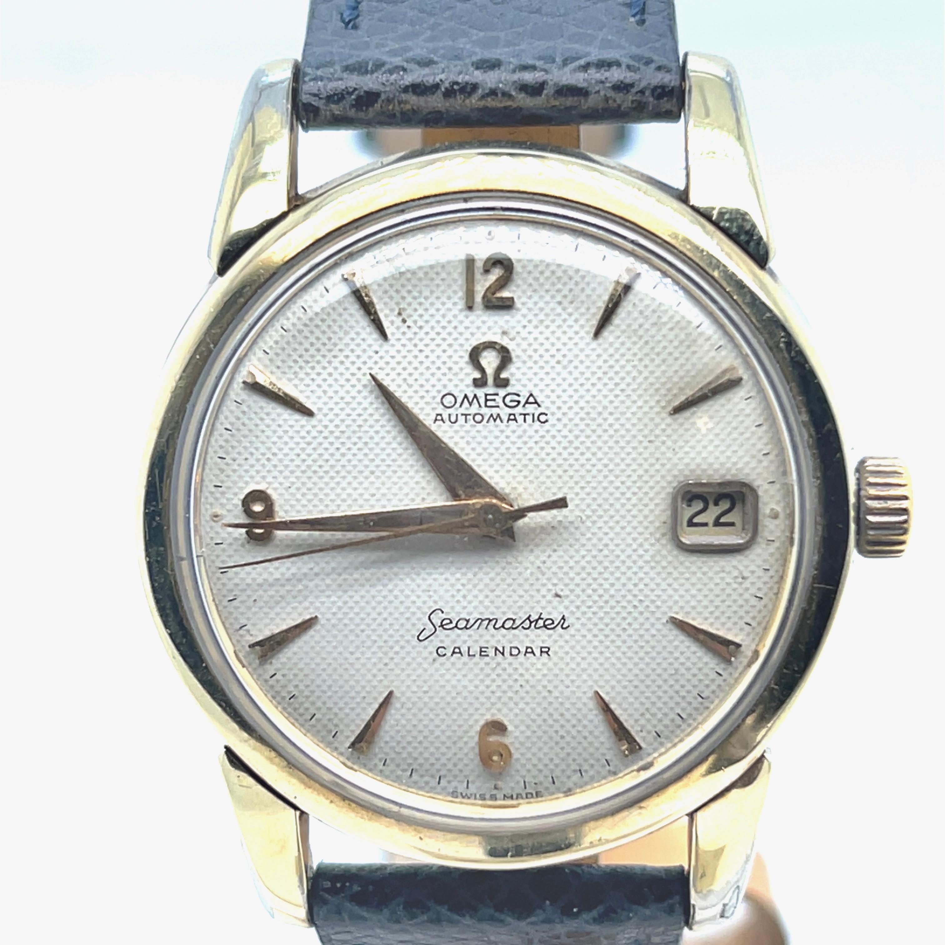 Omega Seamaster Calendar - Automatic Gold-Plated Watch In Excellent Condition In Vannes, FR