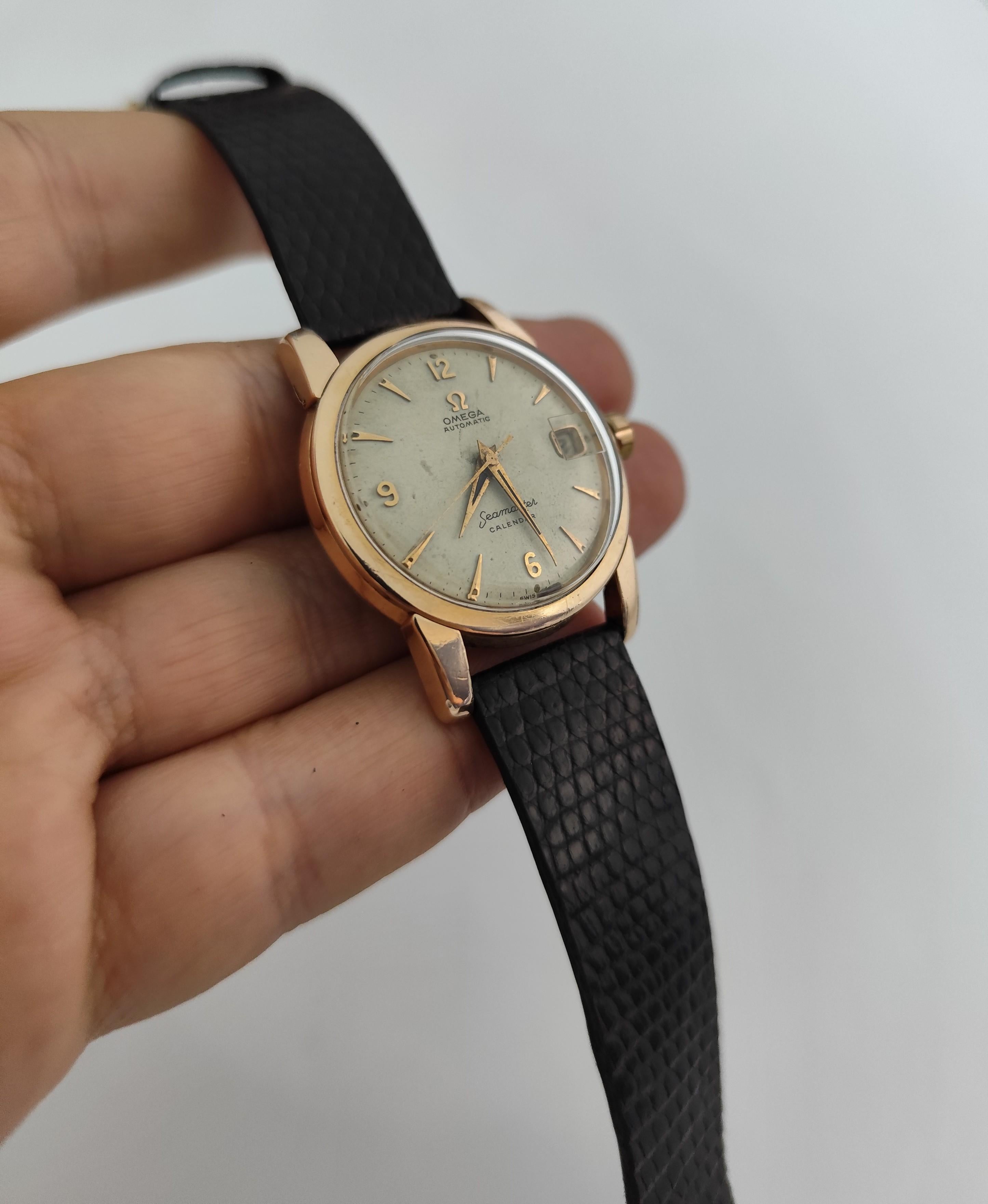 Omega Seamaster Calendario Oro Capuchón Vintage Ref. 2849-5SC Reloj Automático Hombre en venta 10