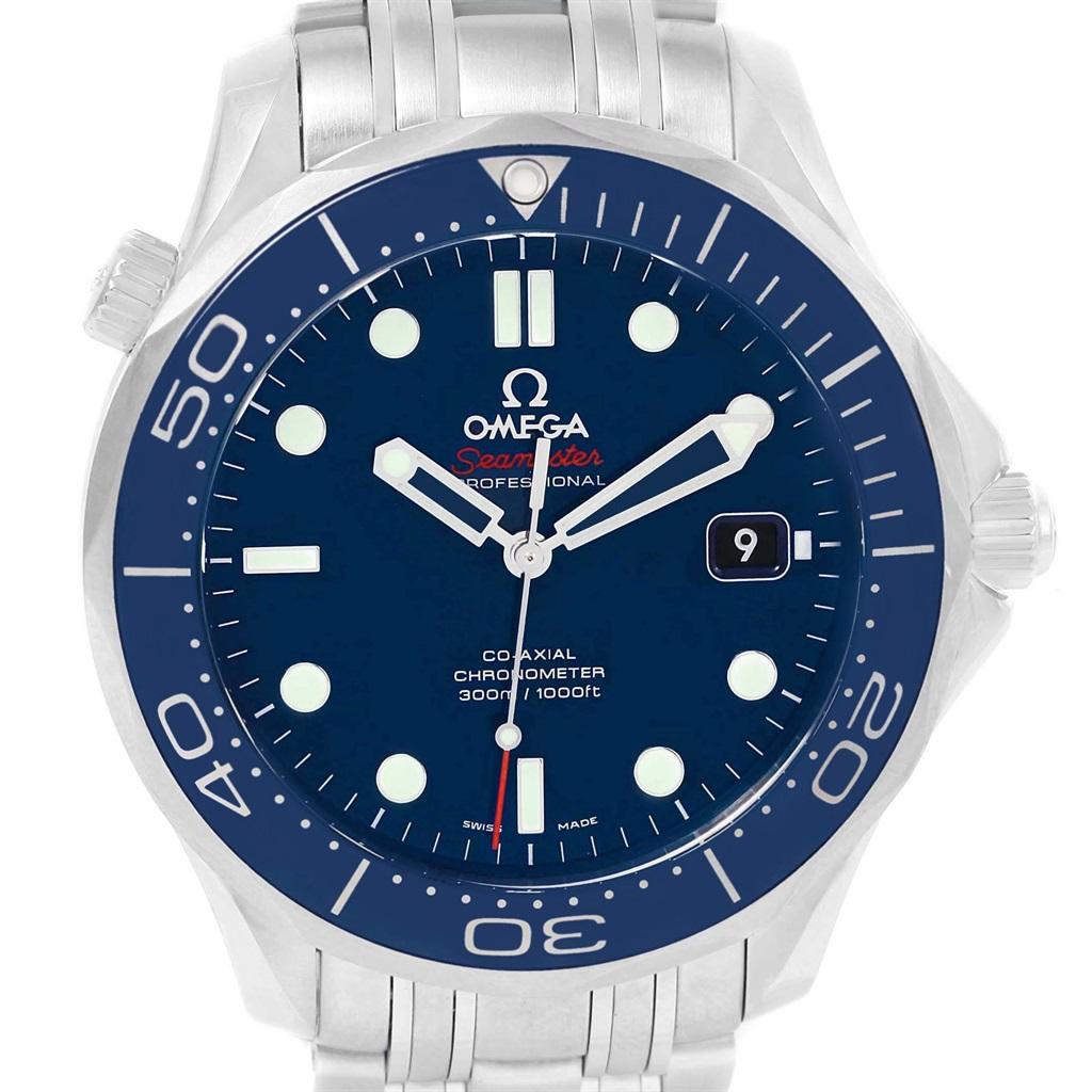 Omega Seamaster Ceramic Bezel Watch 212.30.41.20.03.001 Unworn In Excellent Condition For Sale In Atlanta, GA