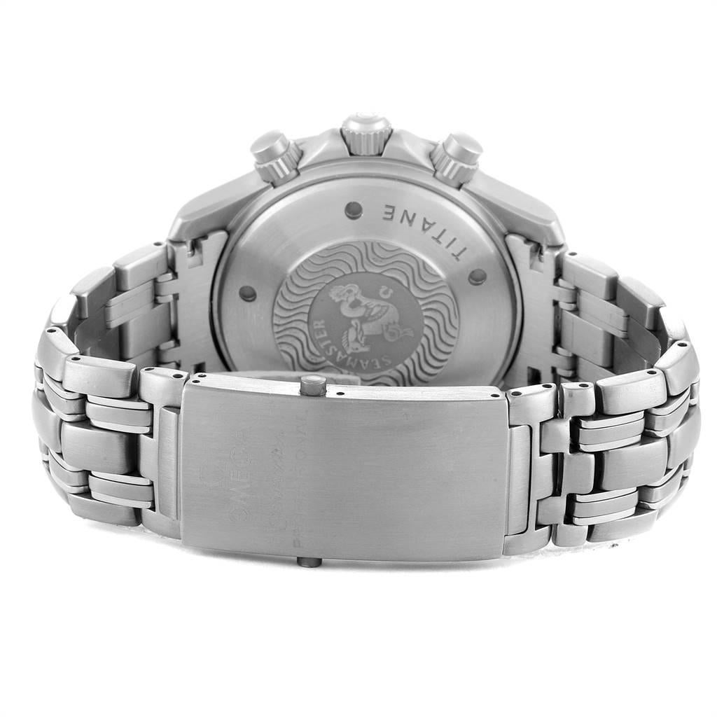 Omega Seamaster Chrono Diver Blue Dial Titanium Men's Watch 2298.80.00 For Sale 4