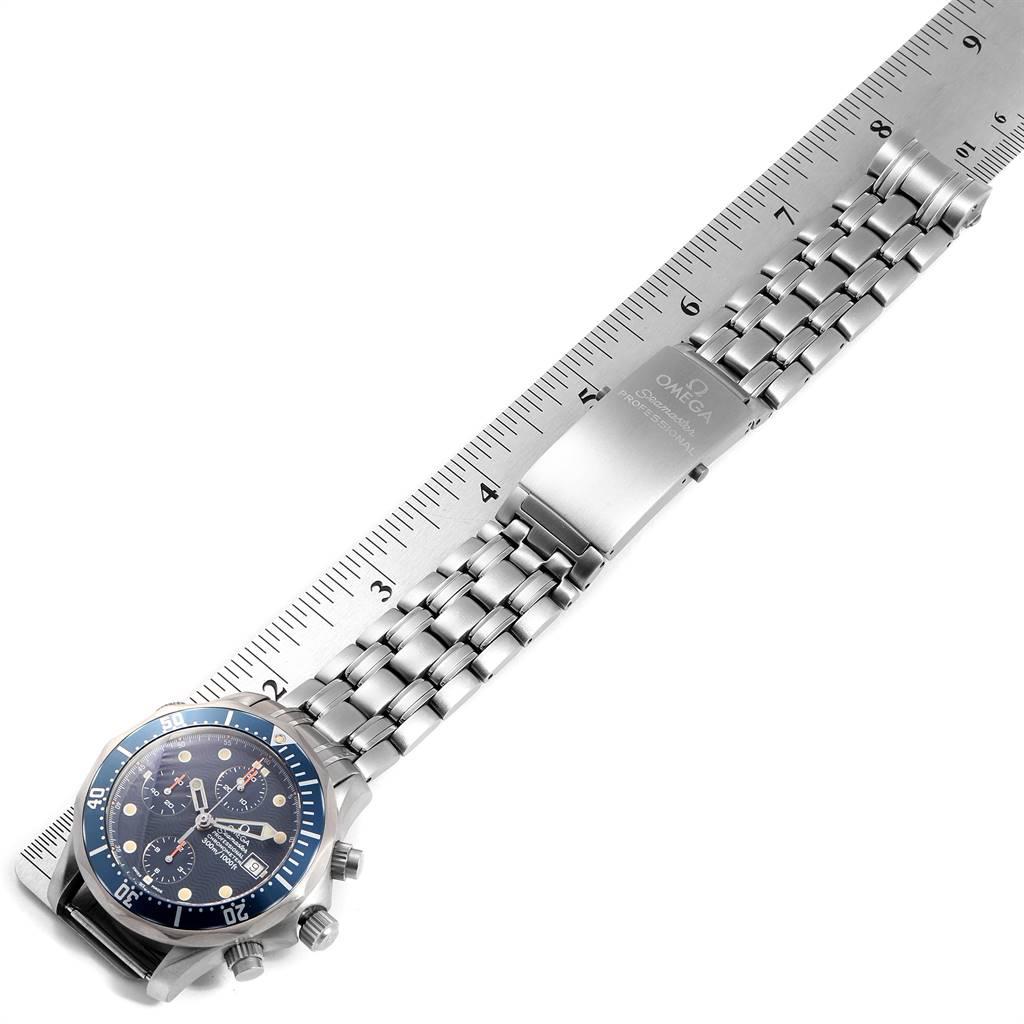 Omega Seamaster Chrono Diver Blue Dial Titanium Men's Watch 2298.80.00 For Sale 5
