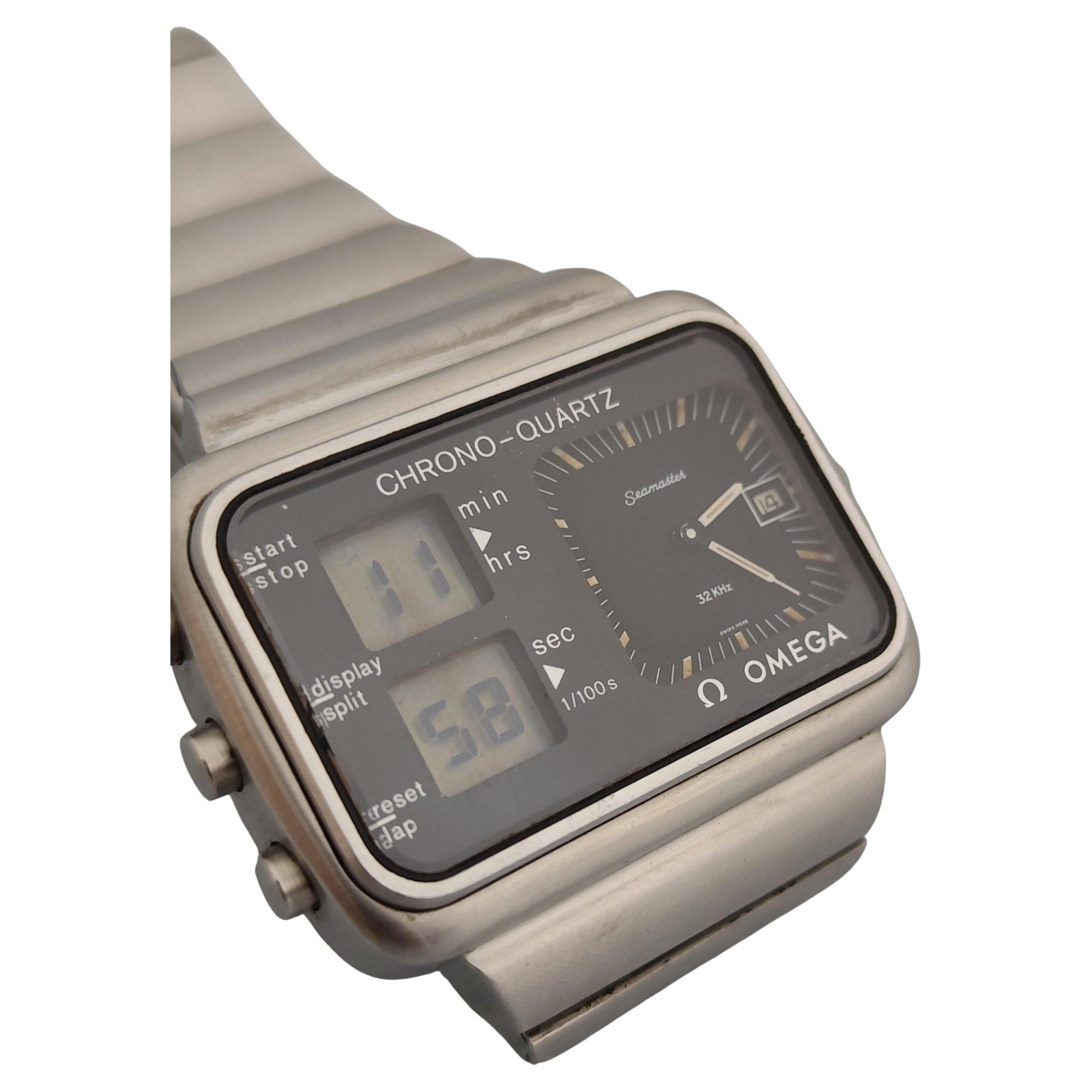 Marke : Omega

Modell: Seamaster

Referenznummer: 1960052

Land der Herstellung: Schweiz

Uhrwerk: Quarz

MATERIAL des Gehäuses: Rostfreier Stahl

Abmessungen: 47 mm Durchmesser (ohne Krone) x 34 mm

Band Typ : Edelstahl mit Omega markierte