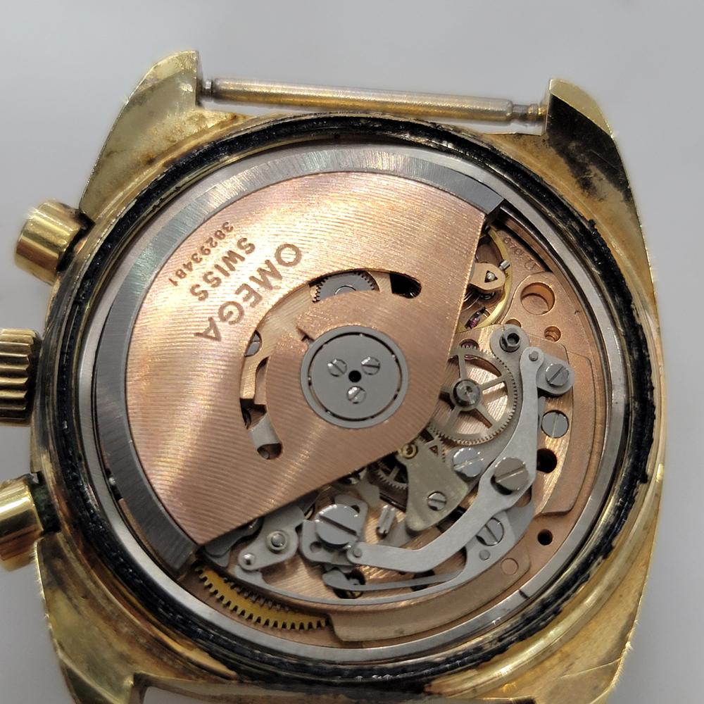 Omega Seamaster Chronograph 176007 Gold gekappt Herren 1970er 39mm Automatik RA677 im Angebot 9