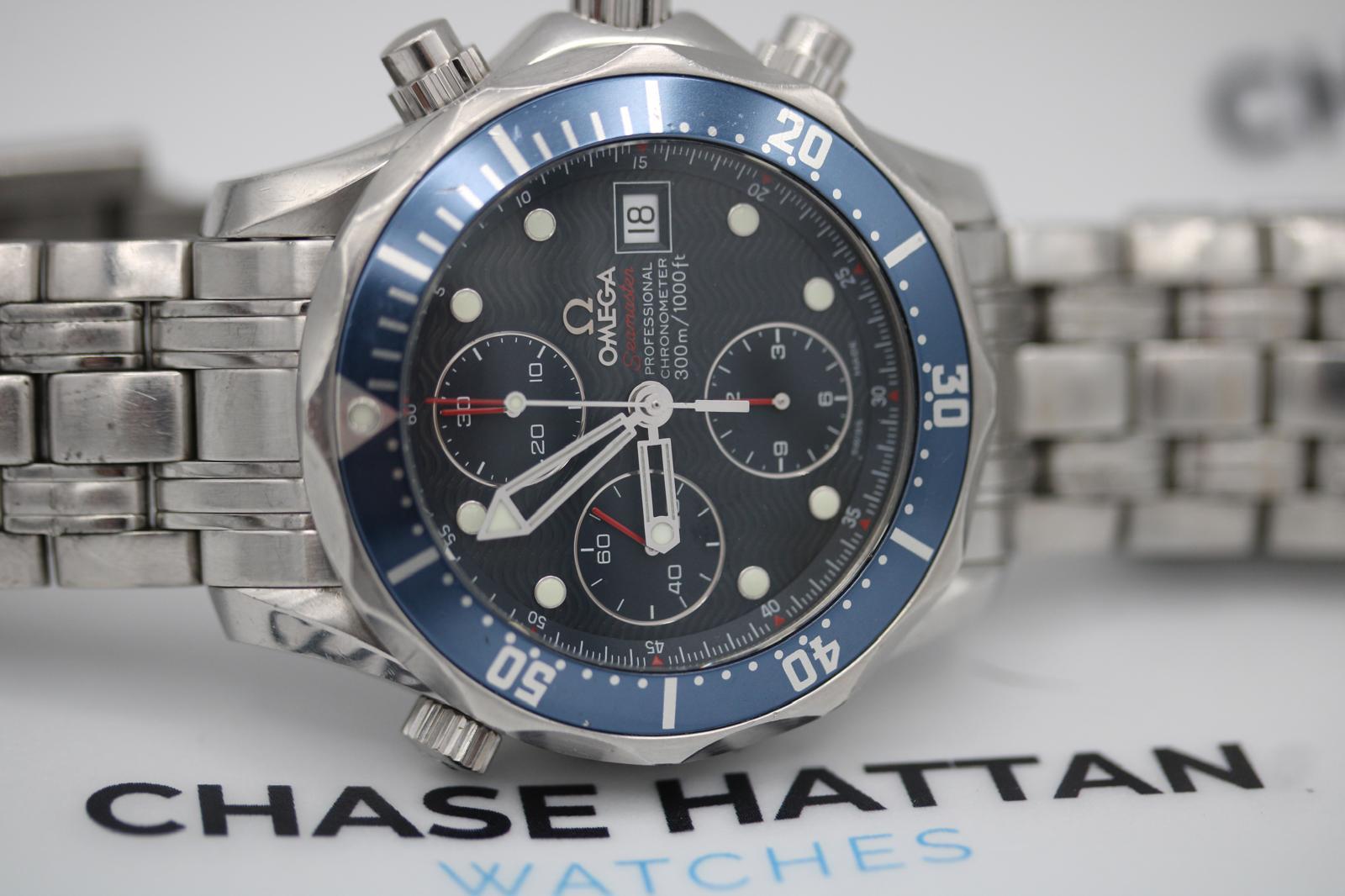 Omega Seamaster Chronograph 2225.80.00  41.5mm  Full Set  2008 en vente 7