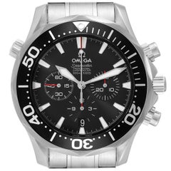 Omega Seamaster Chronograph Black Dial Steel Mens Watch 2594.52.00 Box Card