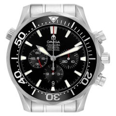 Omega Seamaster Chronograph Black Dial Steel Mens Watch 2594.52.00 Box Card