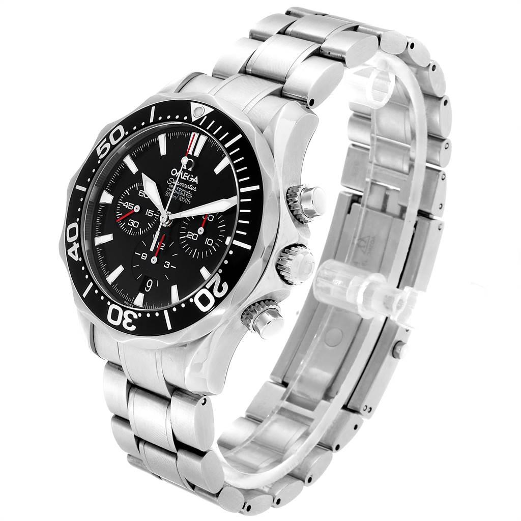 Men's Omega Seamaster Chronograph Black Dial Watch 2594.52.00 Box Card