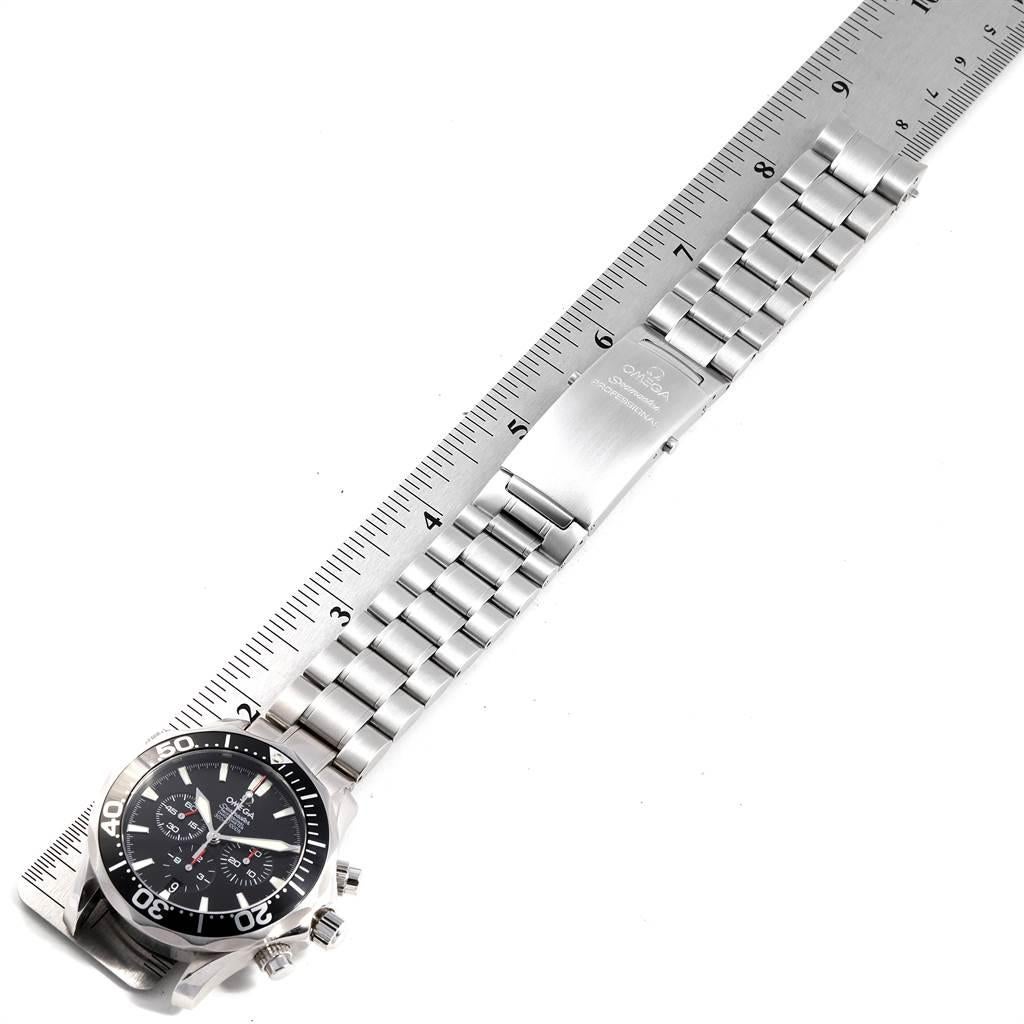 Omega Seamaster Chronograph Black Dial Watch 2594.52.00 Box Card 4