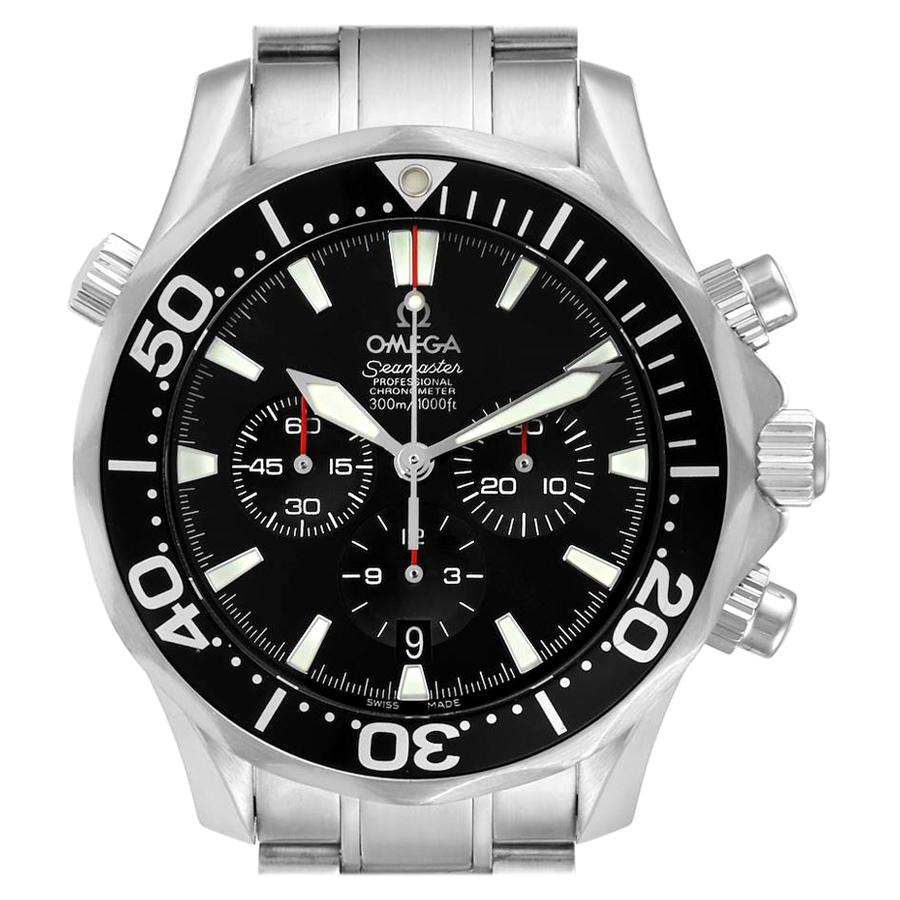 Omega Seamaster Chronograph Black Dial Watch 2594.52.00 Card