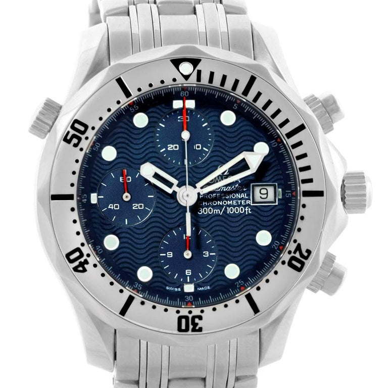 Omega Seamaster Chronograph Blue Dial Men's Watch 2598.80 ...