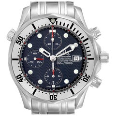 Omega Seamaster Chronograph Blue Dial Steel Men's Watch 2598.80.00 Card