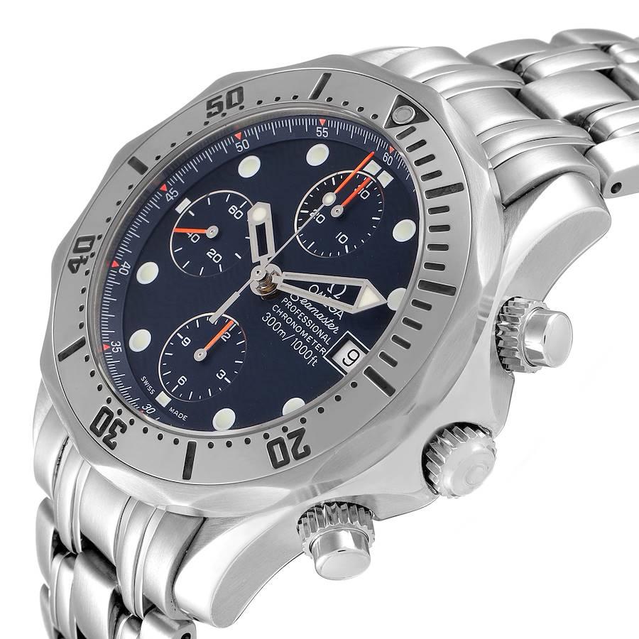 Omega Seamaster Chronograph Blue Dial Steel Mens Watch 2598.80.00 1