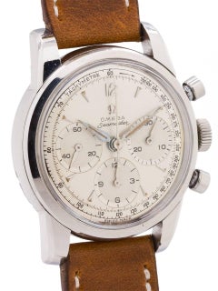 Omega Stainless Steel Seamaster Chronograph Wristwatch, circa 1958