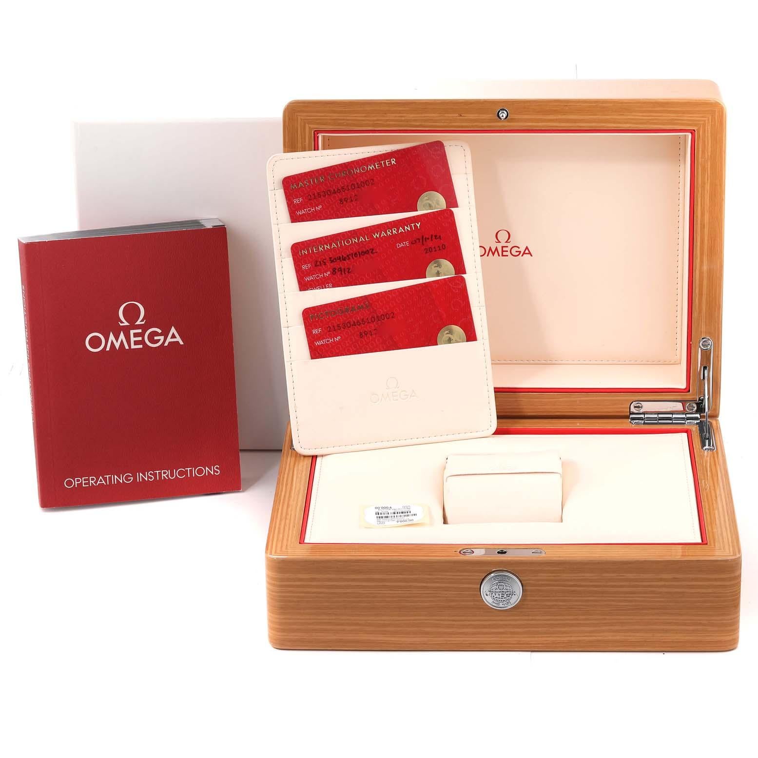 Omega Seamaster Chronograph Steel Mens Watch 215.30.46.51.01.002 Box Card For Sale 6