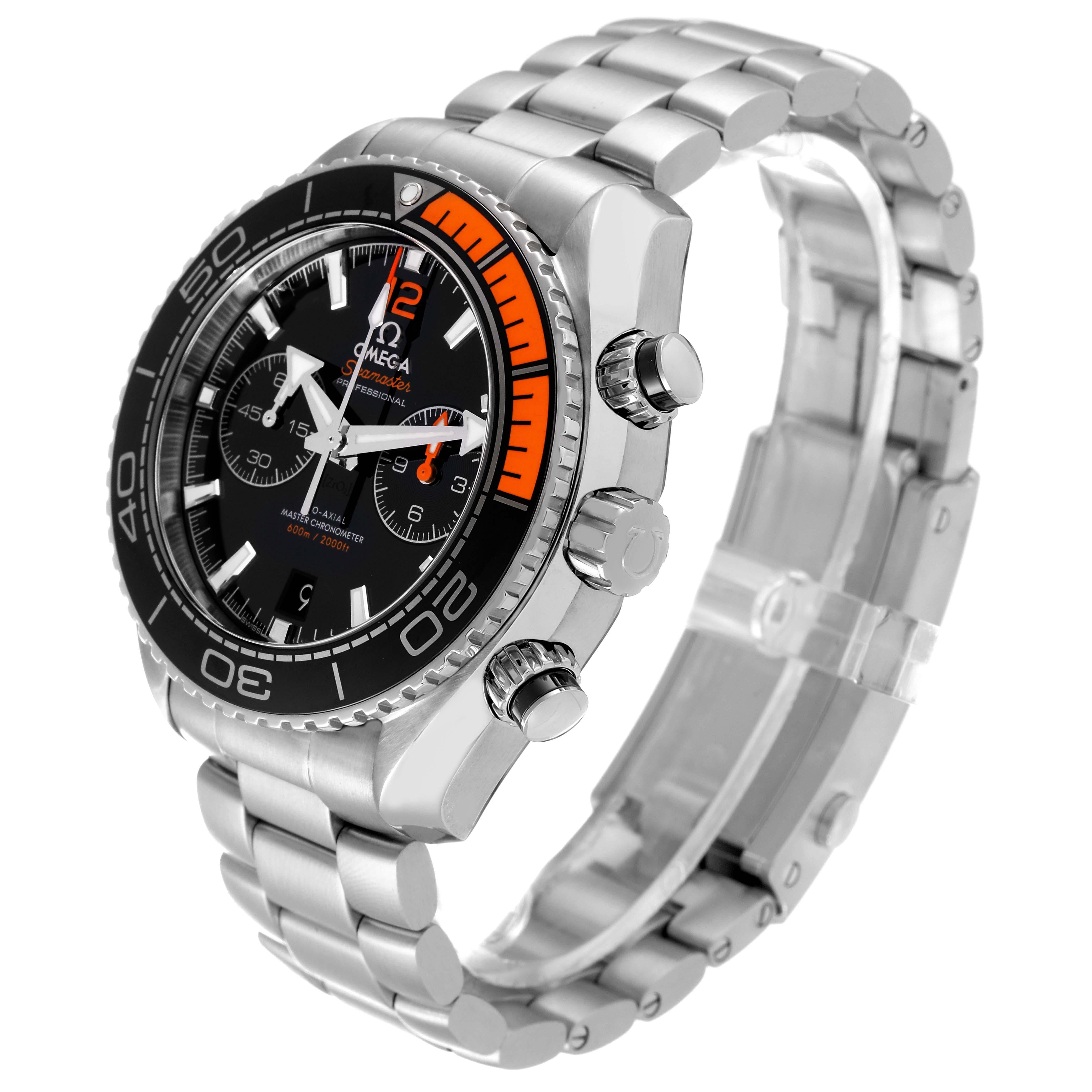 Men's Omega Seamaster Chronograph Steel Mens Watch 215.30.46.51.01.002 Box Card For Sale