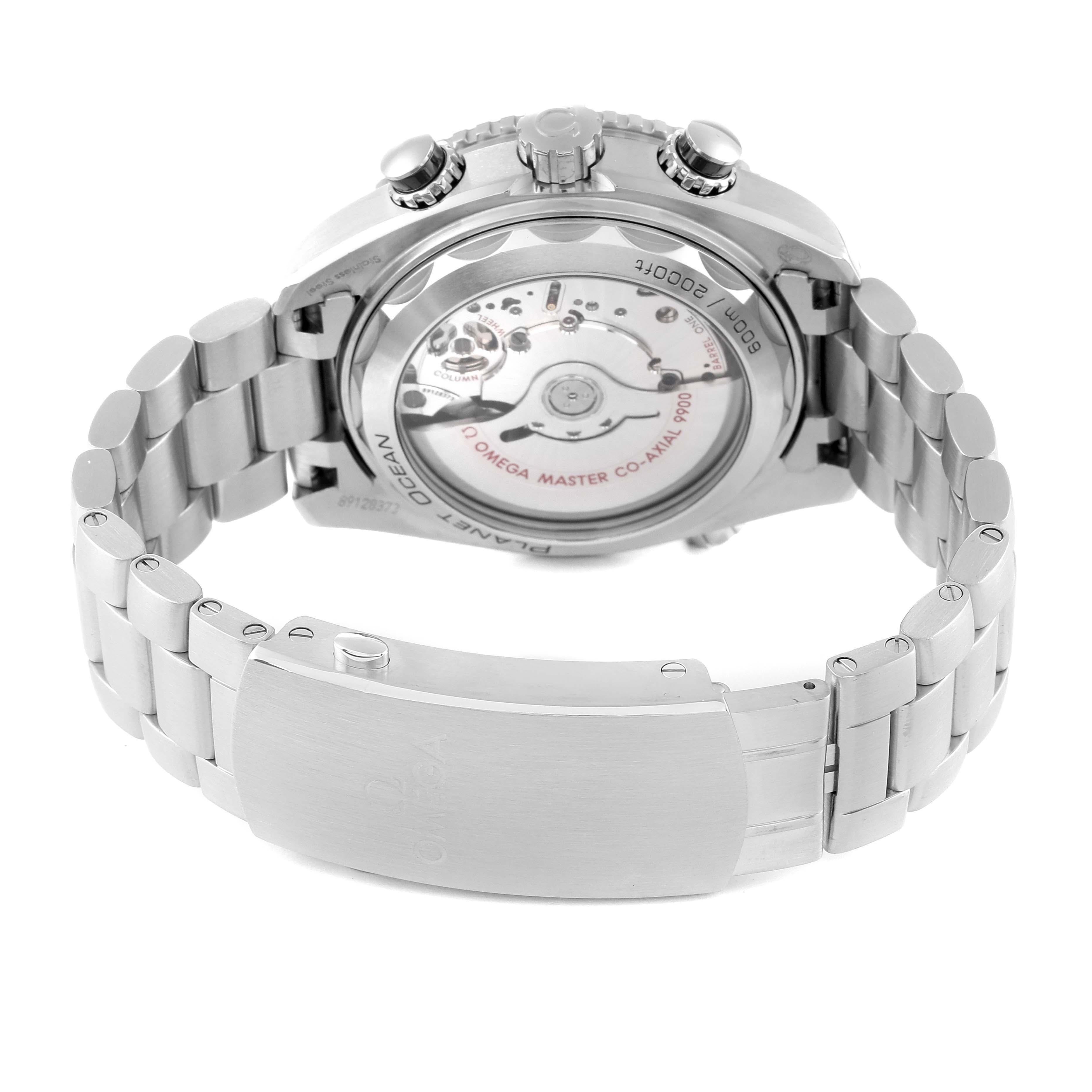 Omega Seamaster Chronograph Steel Mens Watch 215.30.46.51.01.002 Box Card For Sale 3