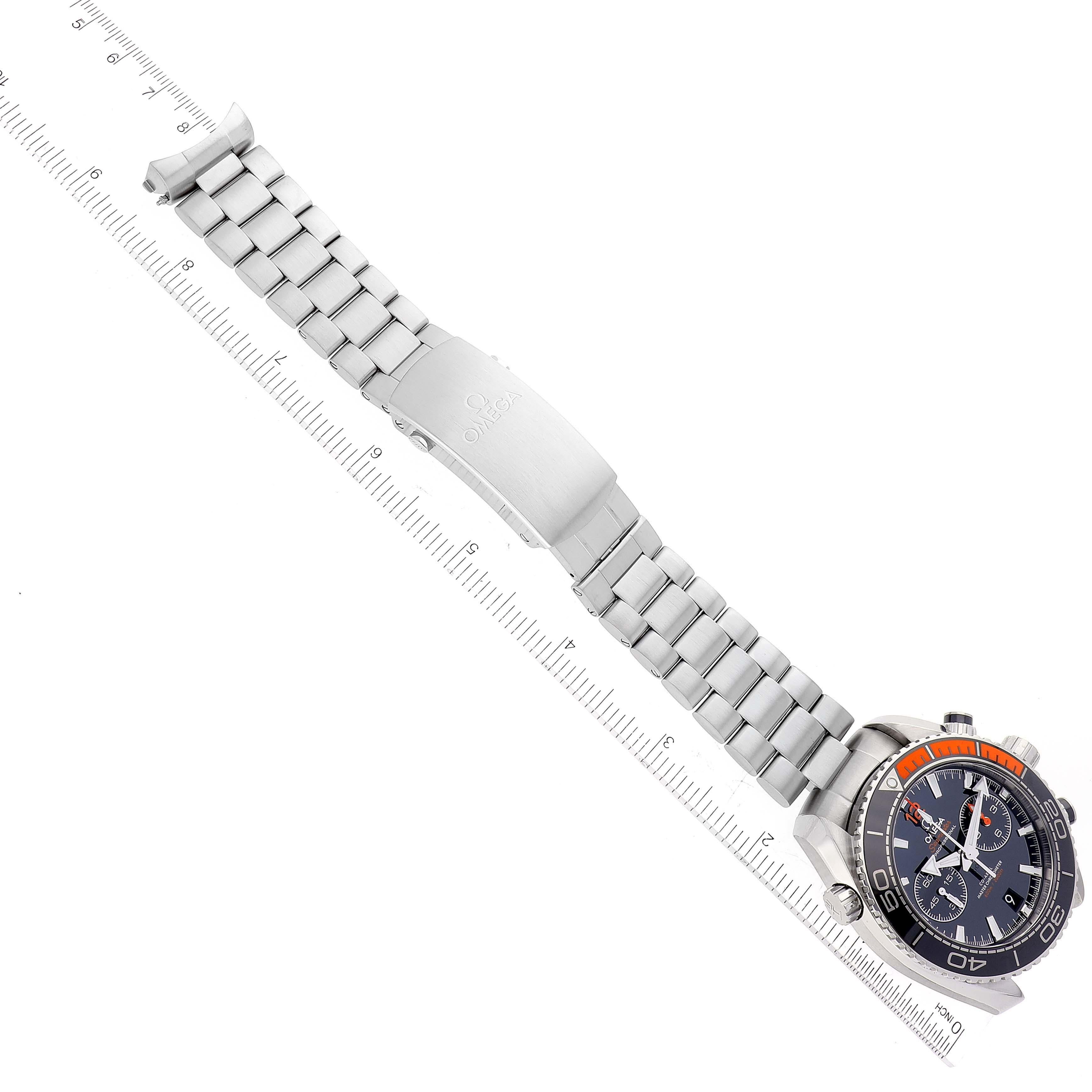Omega Seamaster Chronograph Steel Mens Watch 215.30.46.51.01.002 Box Card For Sale 4