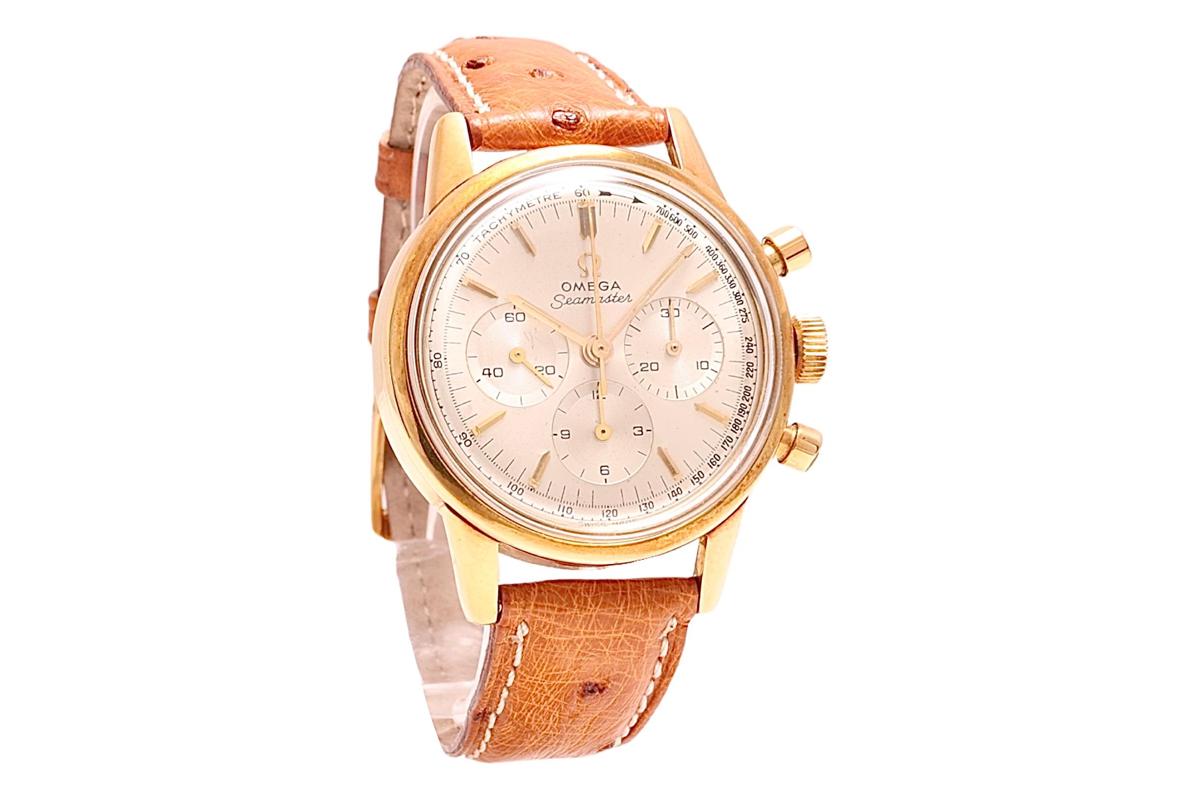 Artisan Omega Seamaster Chronograph Waterproof Wrist Watch Cal 321 For Sale