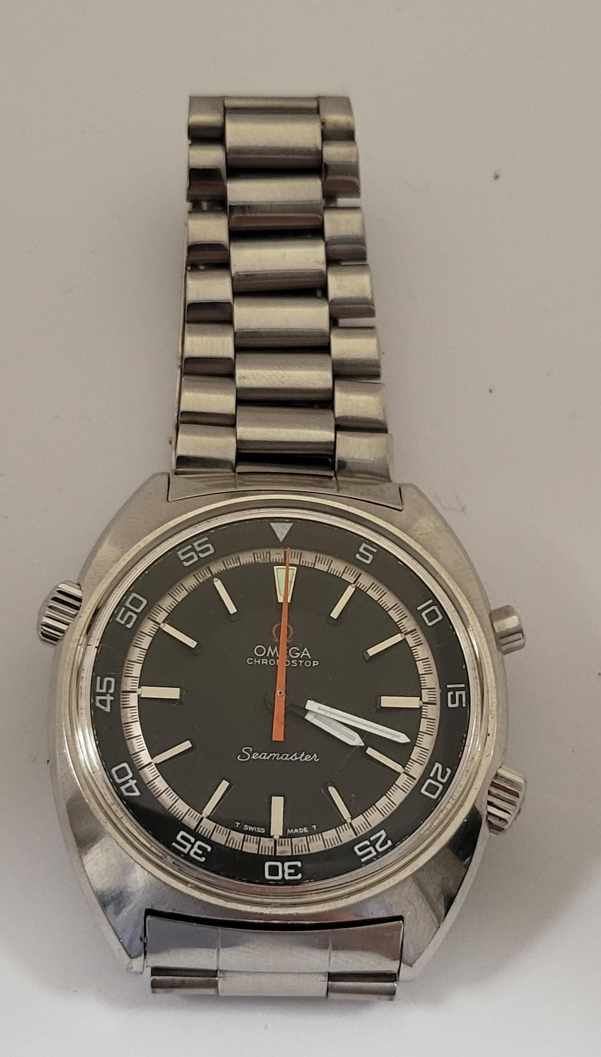 Omega Seamaster Chronostop 145.008 Cal.865 Wrist Watch For Sale 6