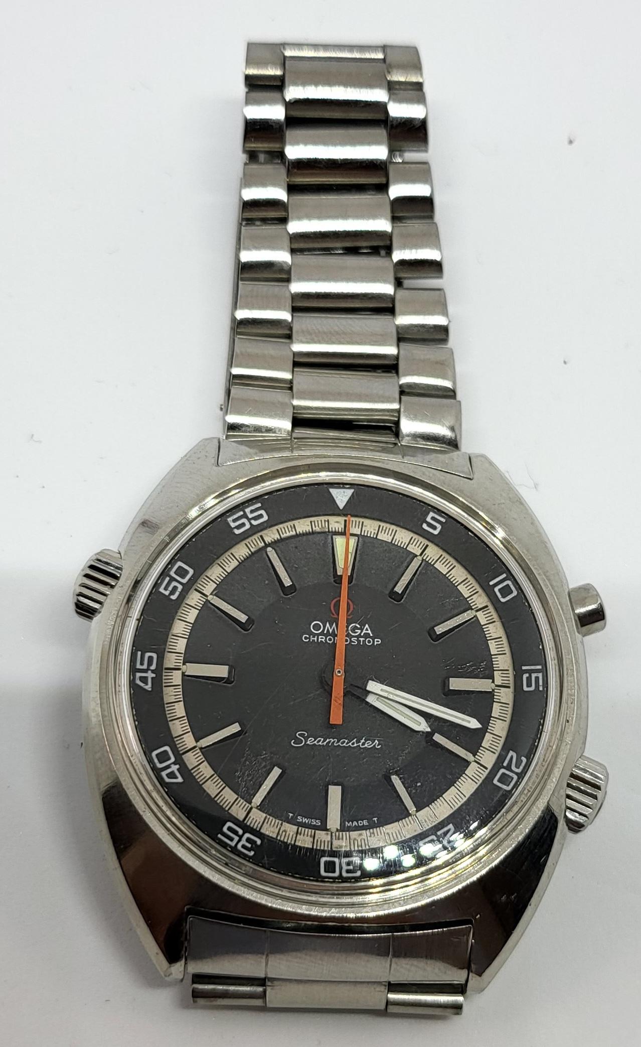 Omega Seamaster Chronostop 145.008 Cal.865 Wrist Watch For Sale 8