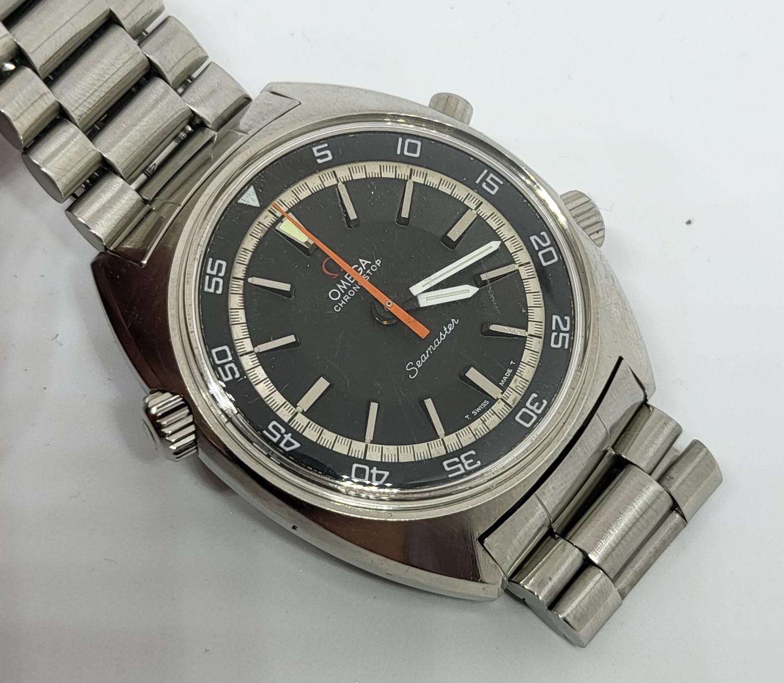 Omega Seamaster Chronostop 145.008 Cal.865 Wrist Watch For Sale 2