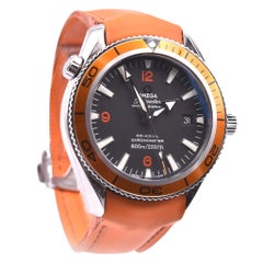 Omega Seamaster Co-Axial Planet Ocean Uhr mit orangefarbenem Armband Ref.-Nr. 2909.50.91