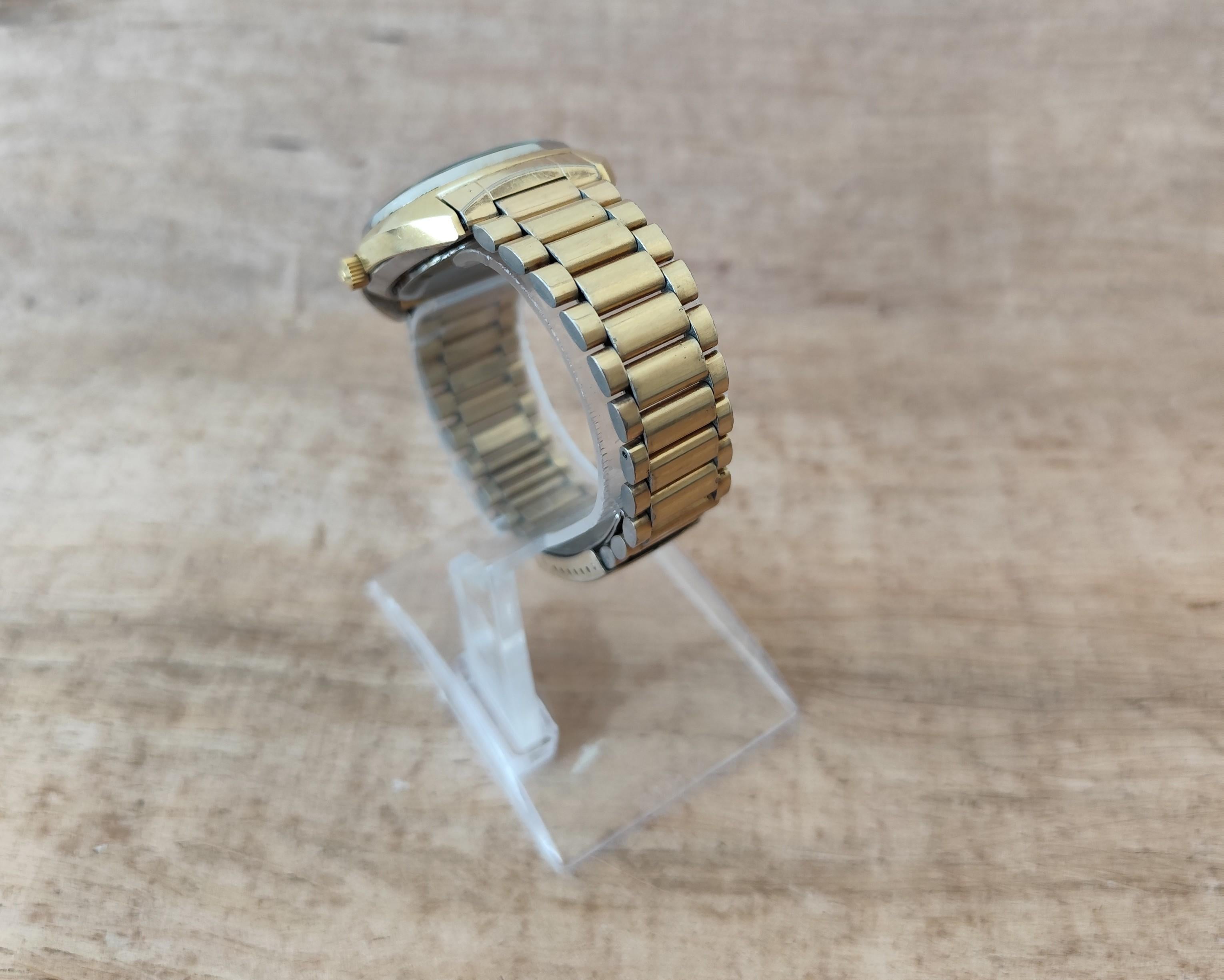 Reloj Omega Seamaster Cosmic 2000 Ref 166.130 Raro Esfera Dorada Chapado en Oro Hombre en venta 3