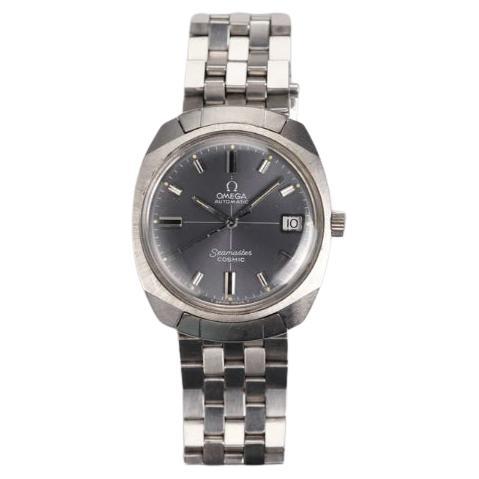 Omega Seamaster Cosmic Grey Dial Uhr mit Edelstahlgehäuse, 1970er Jahre