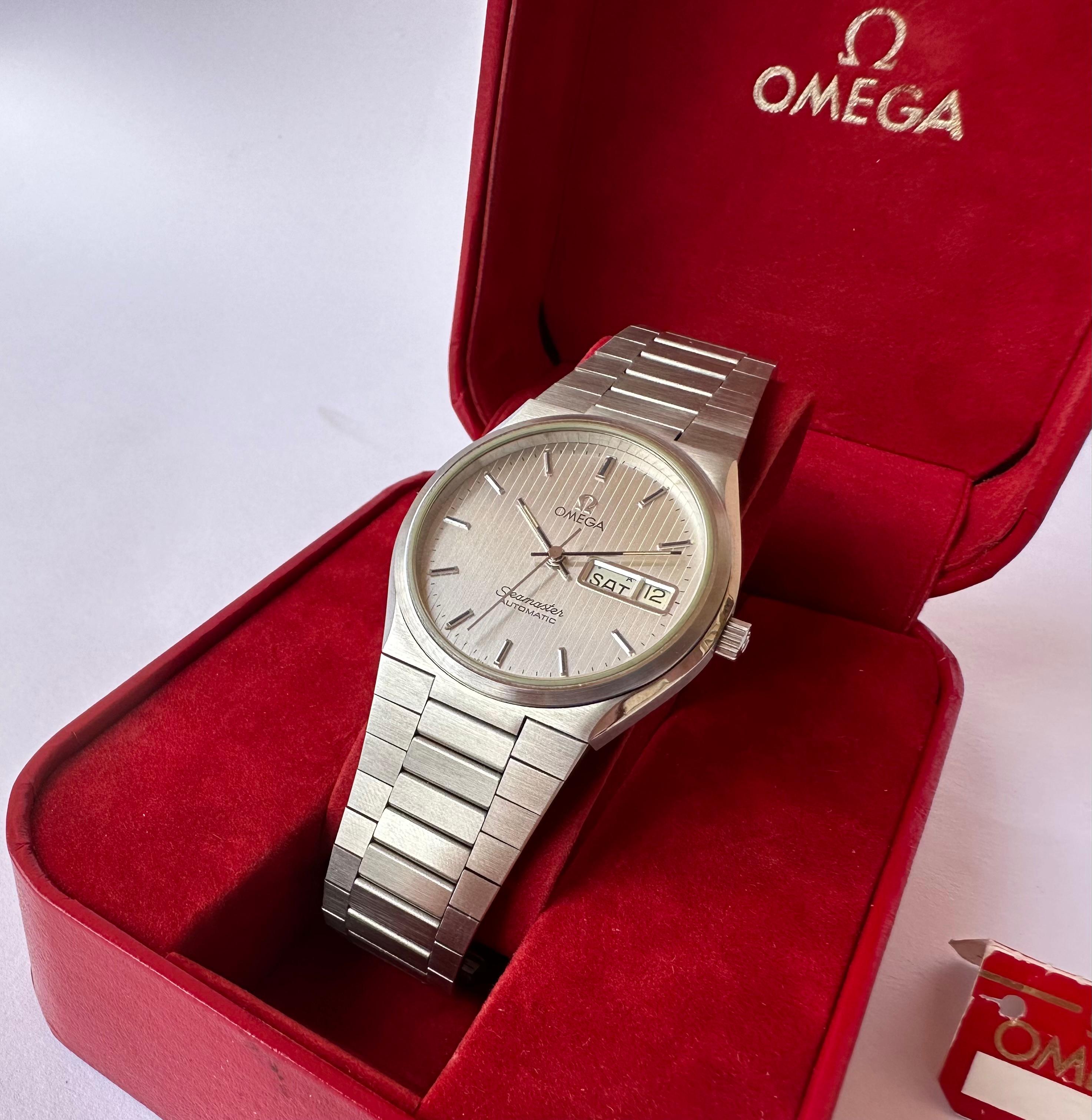Omega Seamaster Day Date ST 3660868 Superb Cal 1020 Rara Esfera Rayada Vintage 6
