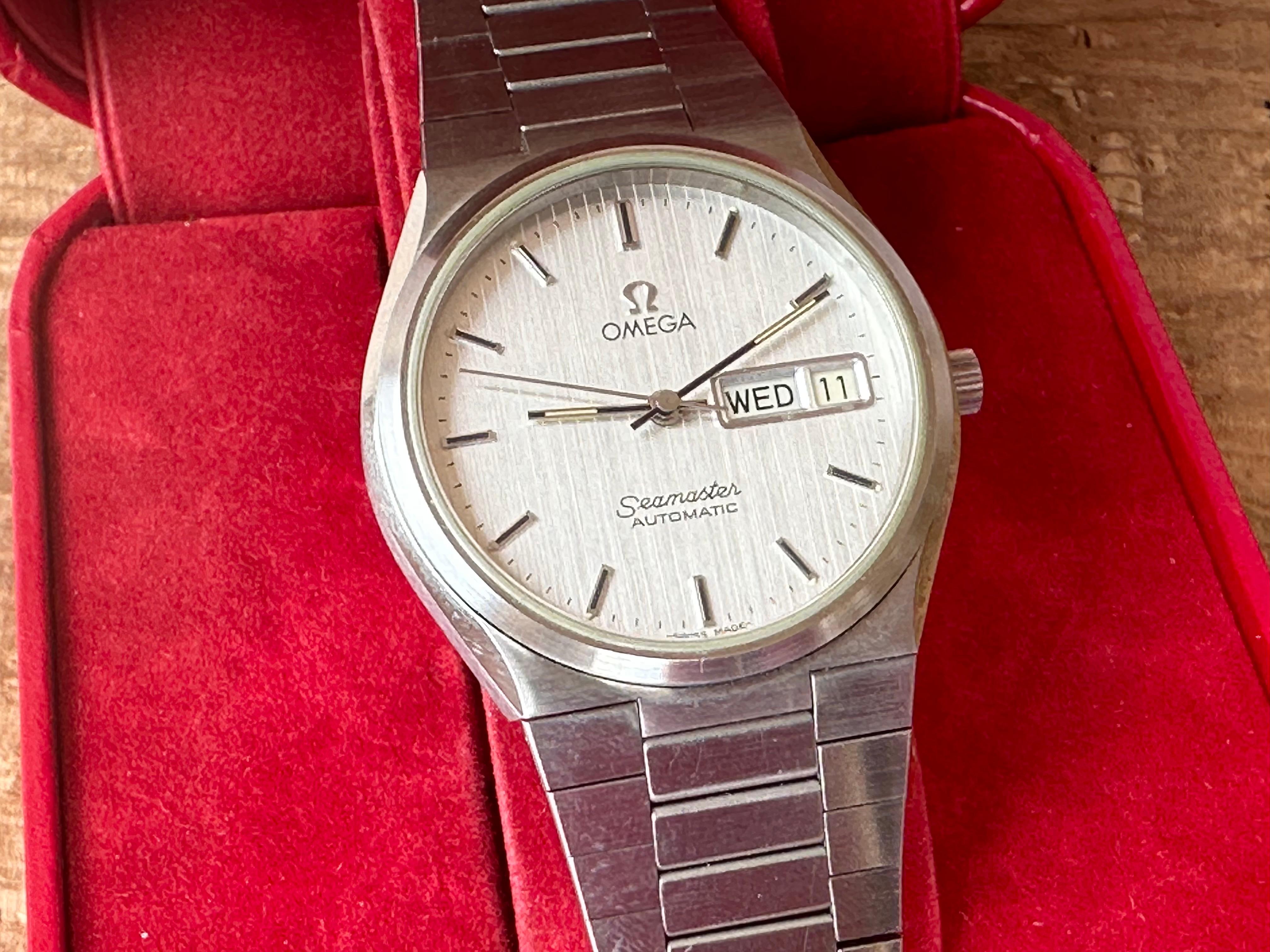 Omega Seamaster Day Date ST 3660868 Superb Cal 1020 Rara Esfera Rayada Vintage 13
