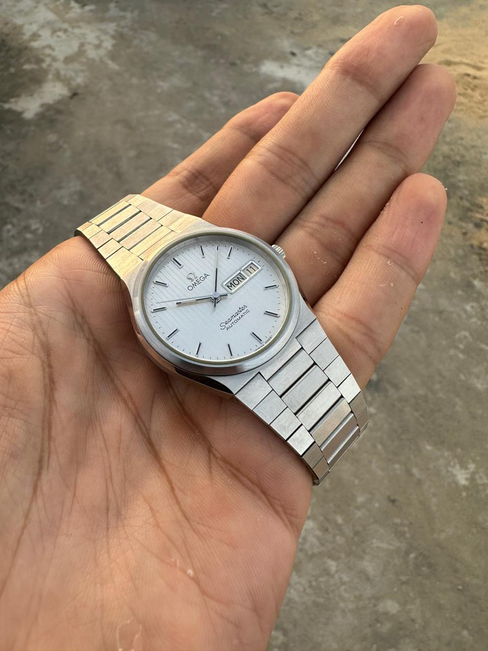 Omega Seamaster Day Date ST 3660868 Superb Cal 1020 Rara Esfera Rayada Vintage 16