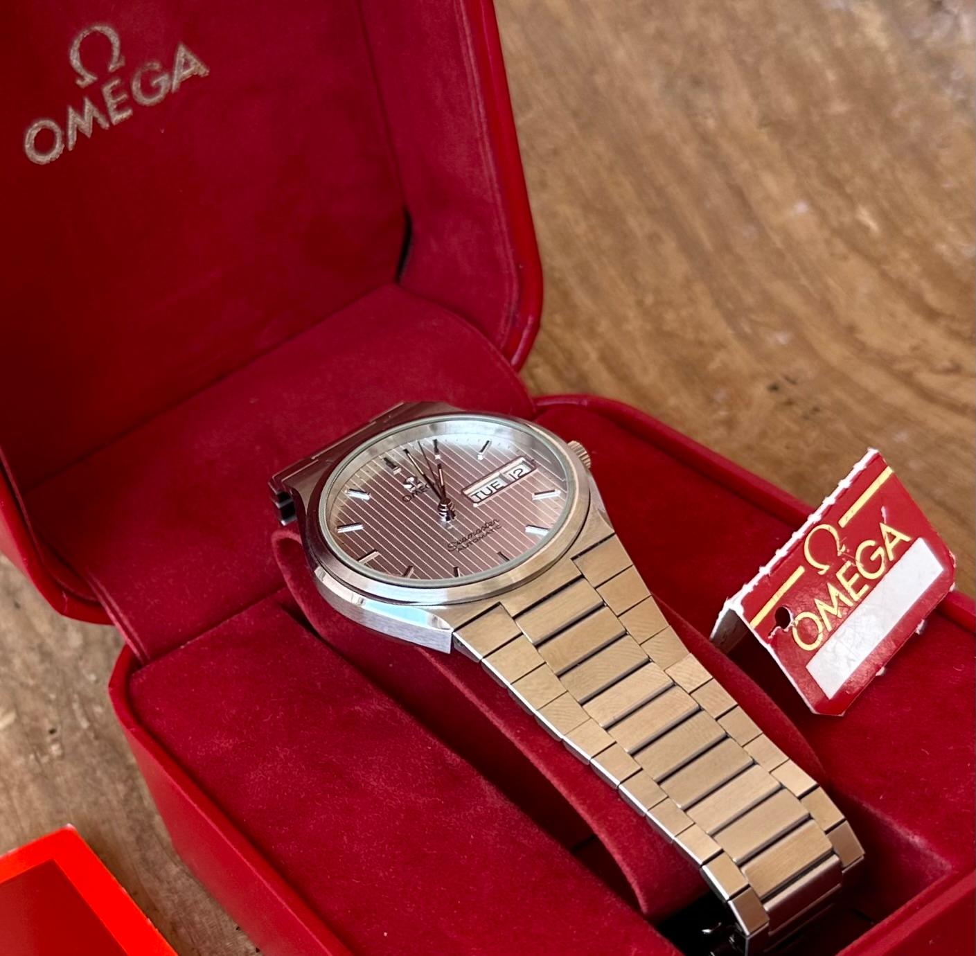 Omega Seamaster Day Date ST 3660868 Superb Cal 1020 Rara Esfera Rayada Vintage 1