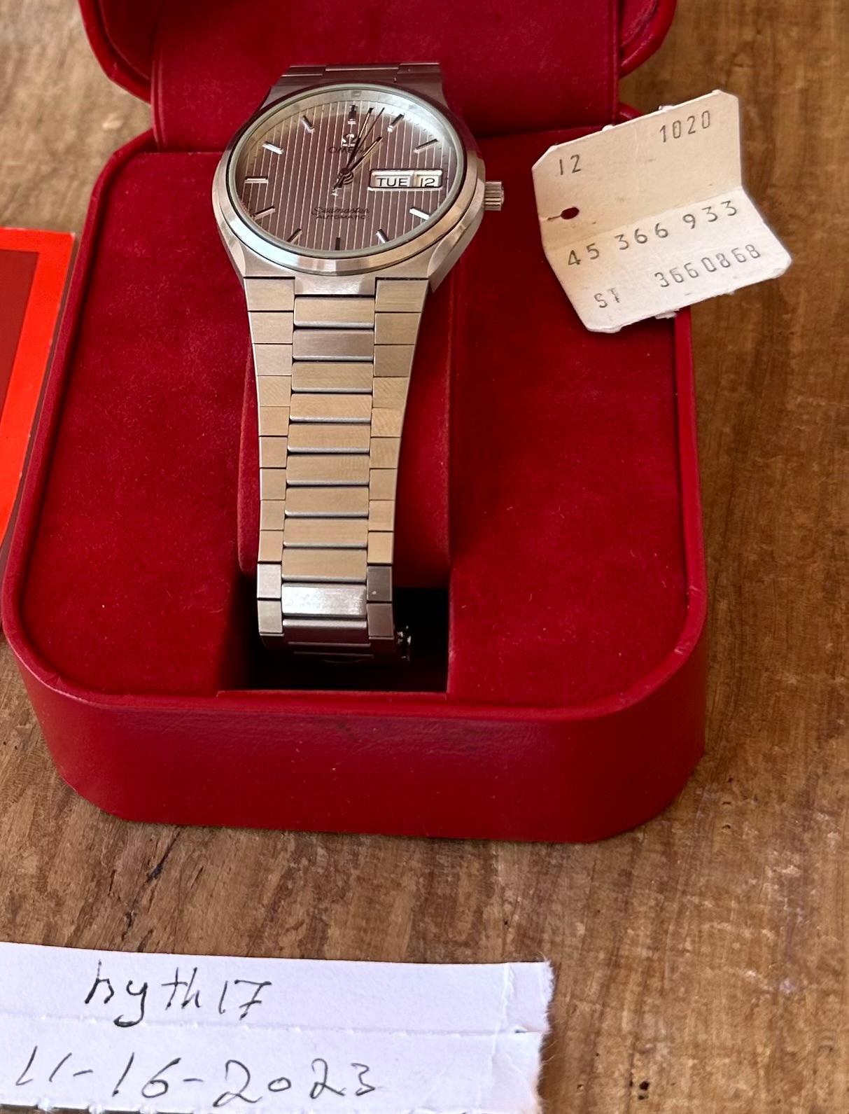 Omega Seamaster Day Date ST 3660868 Superb Cal 1020 Rara Esfera Rayada Vintage 3