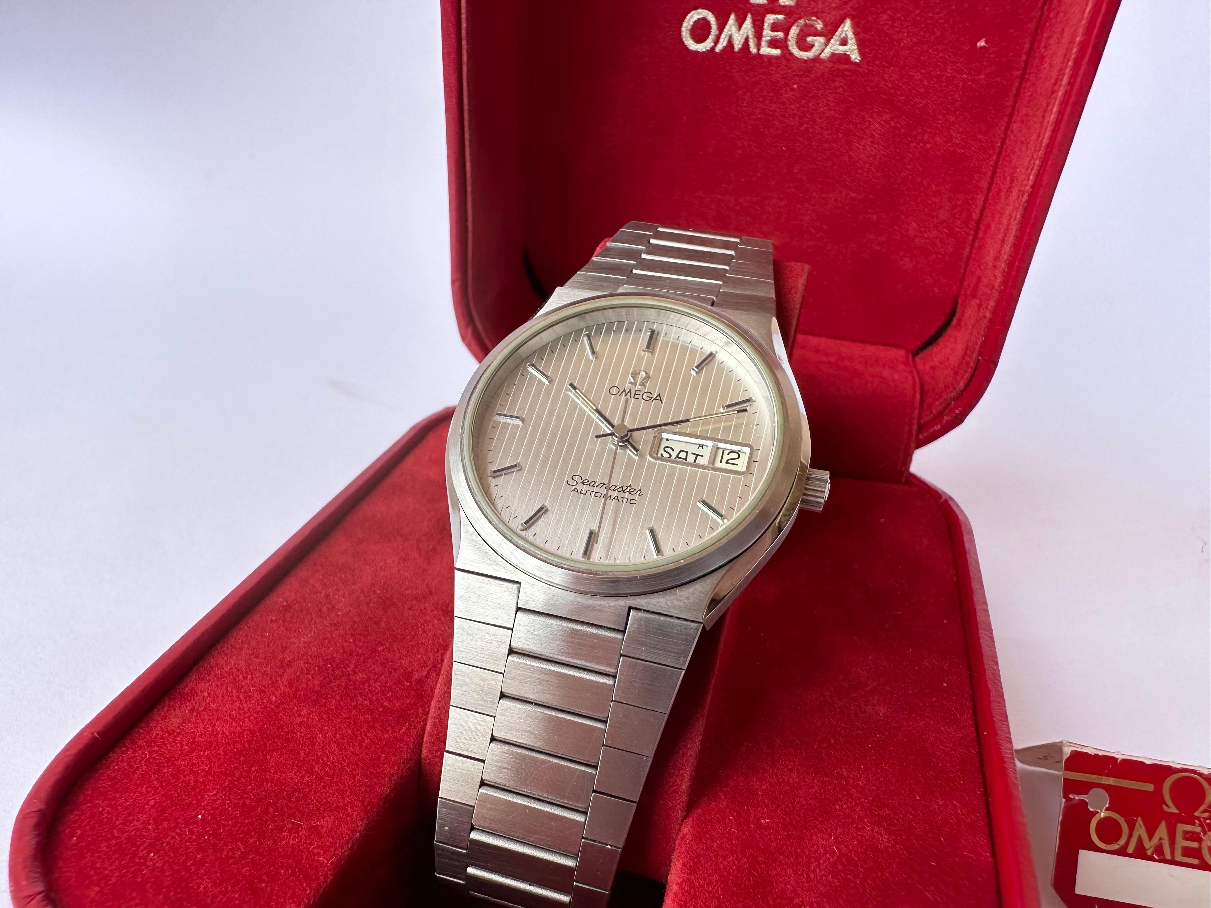 Omega Seamaster Day Date ST 3660868 Superb Cal 1020 Rara Esfera Rayada Vintage 5