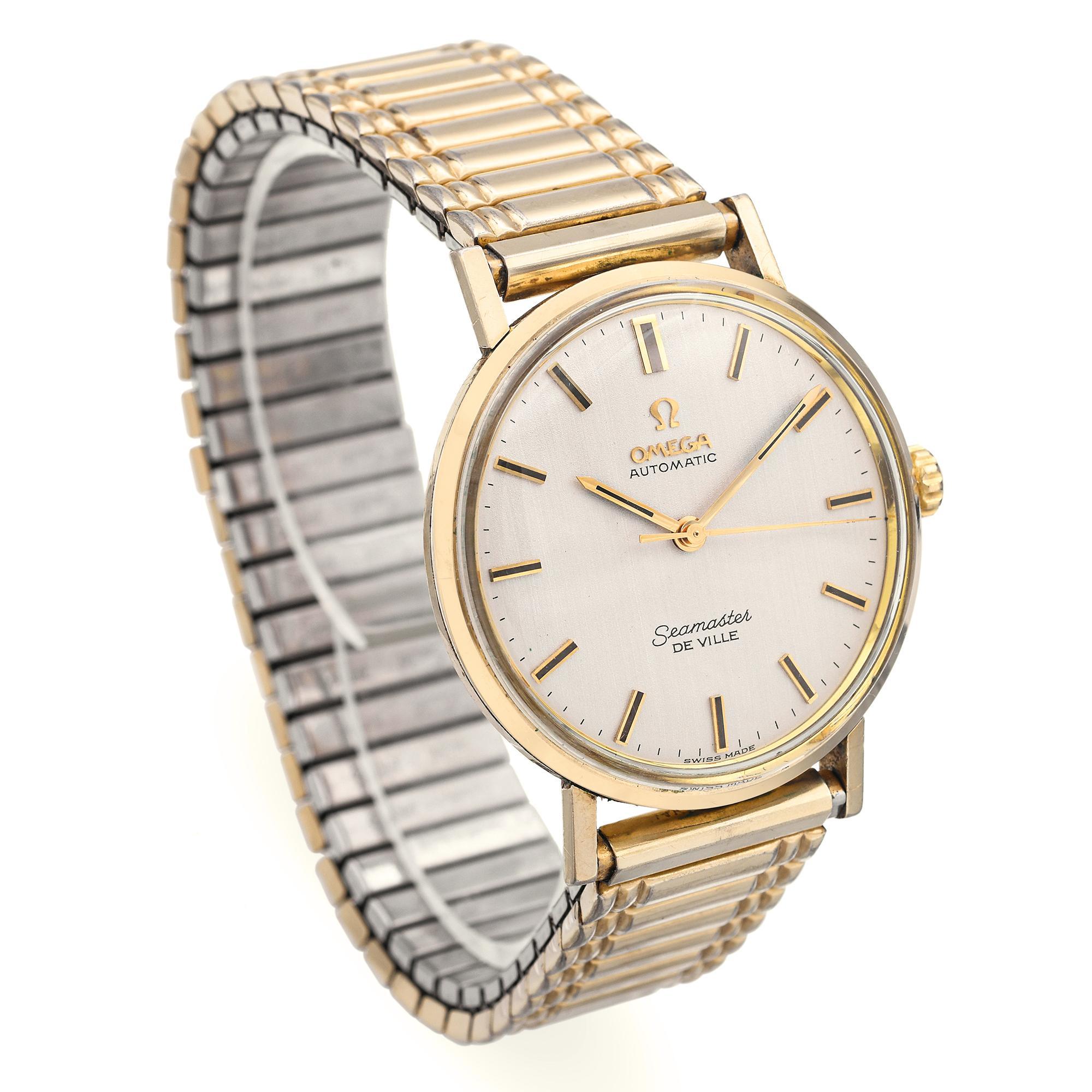 Omega Seamaster De Ville 14k Gold Filled Automatic Men's Watch In Good Condition For Sale In New York, NY
