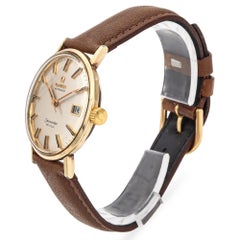 Omega Seamaster De Ville Montre à date automatique pour hommes en or 14 carats rempli