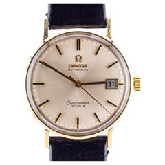 Omega Seamaster De Ville Mens Vintage Automatic Date Yellow Gold Wrist Watch