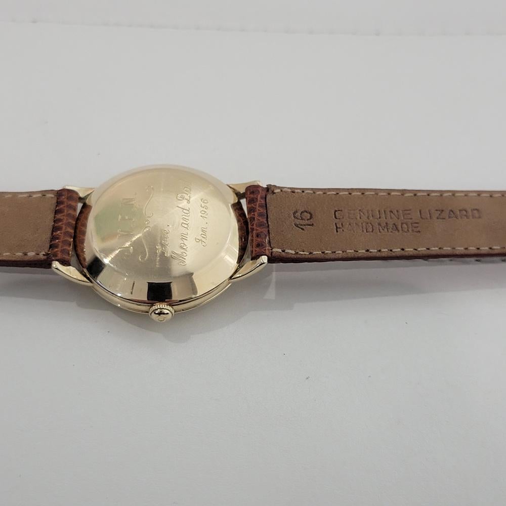 Omega cal 344 14k Gold gefüllt 32mm Herren Stoßstange Automatik 1950er Jahre Vintage RA581 im Angebot 7