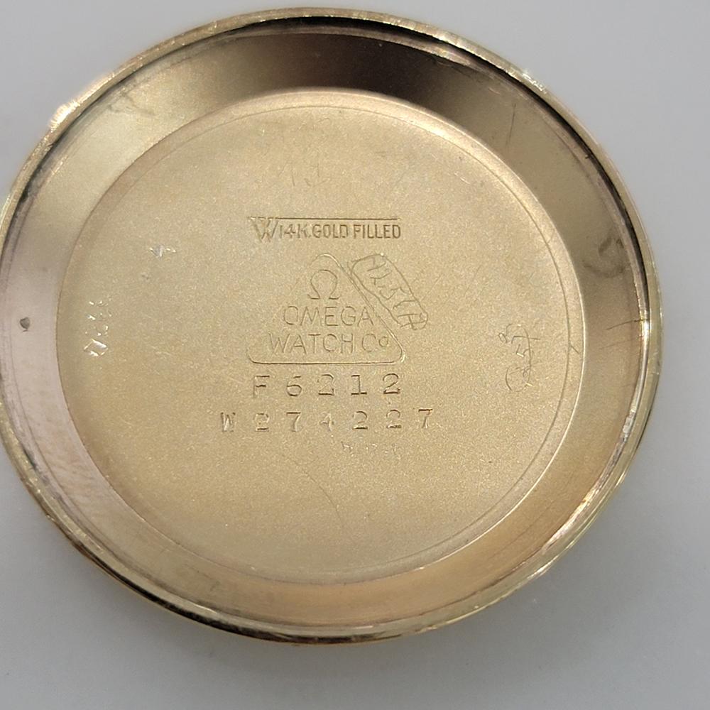 Omega cal 344 14k Gold gefüllt 32mm Herren Stoßstange Automatik 1950er Jahre Vintage RA581 im Angebot 9