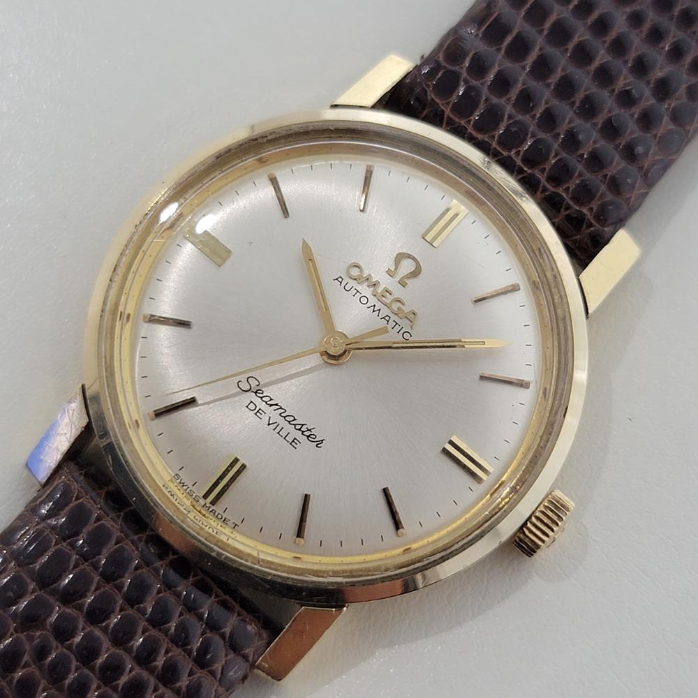 De los hombres Omega Seamaster DeVille Oro macizo 14k 32mm Hombre Automático Años 60 Vintage RA578 en venta