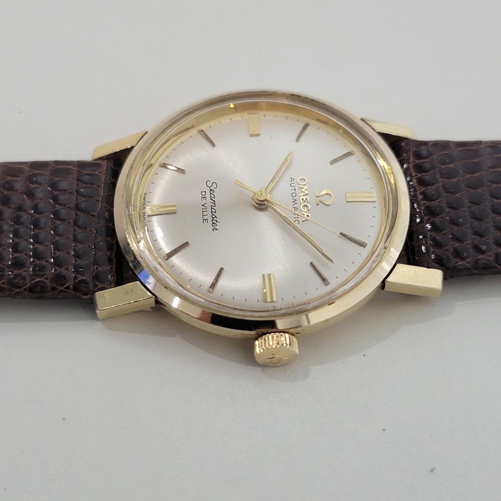 Omega Seamaster DeVille Oro macizo 14k 32mm Hombre Automático Años 60 Vintage RA578 en venta 1