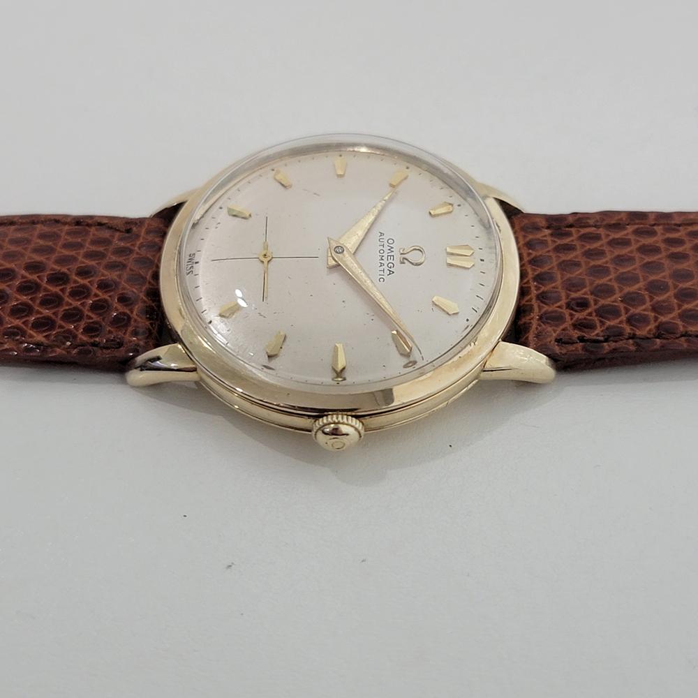 Omega cal 344 14k Gold gefüllt 32mm Herren Stoßstange Automatik 1950er Jahre Vintage RA581 im Angebot 2