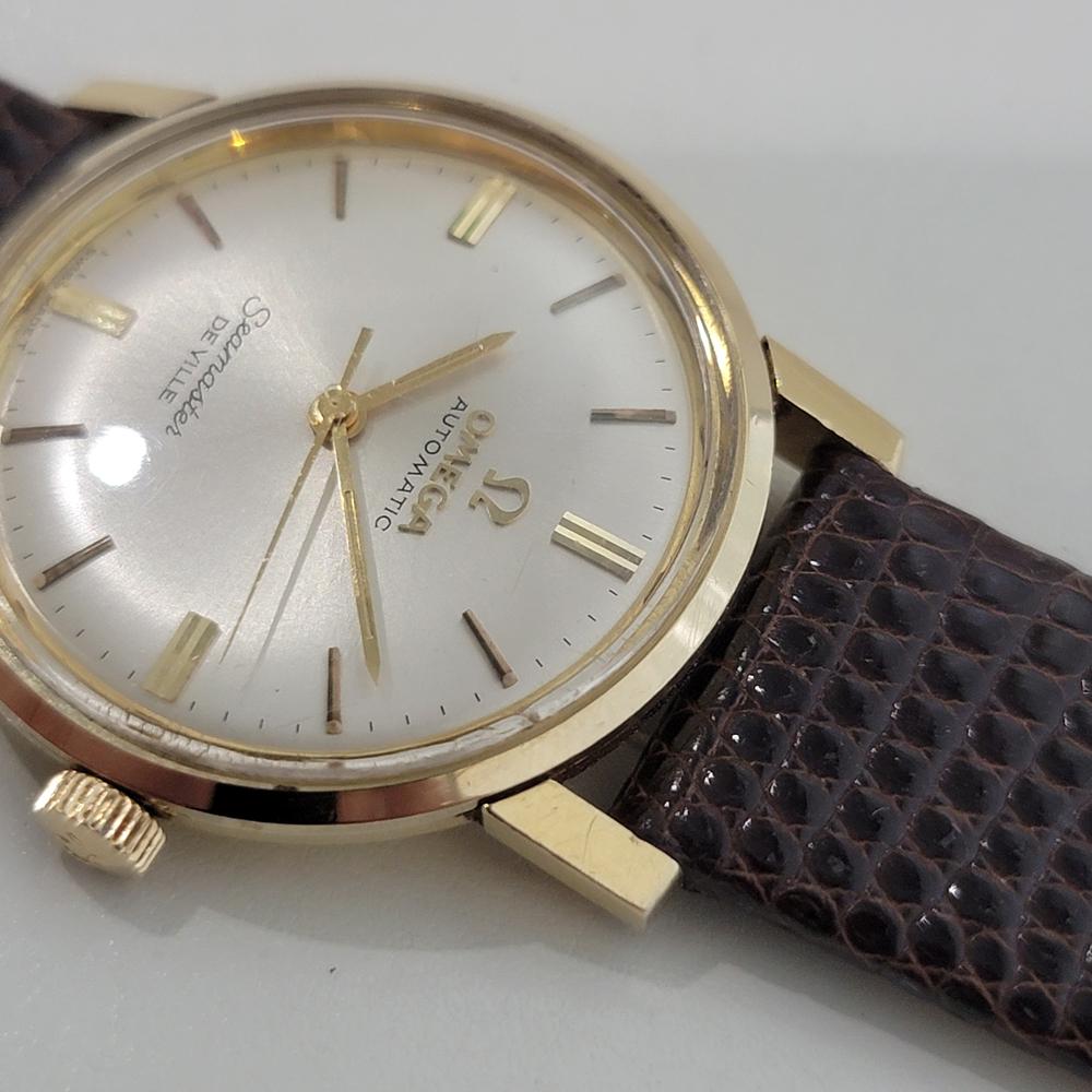 Omega Seamaster DeVille Oro macizo 14k 32mm Hombre Automático Años 60 Vintage RA578 en venta 2