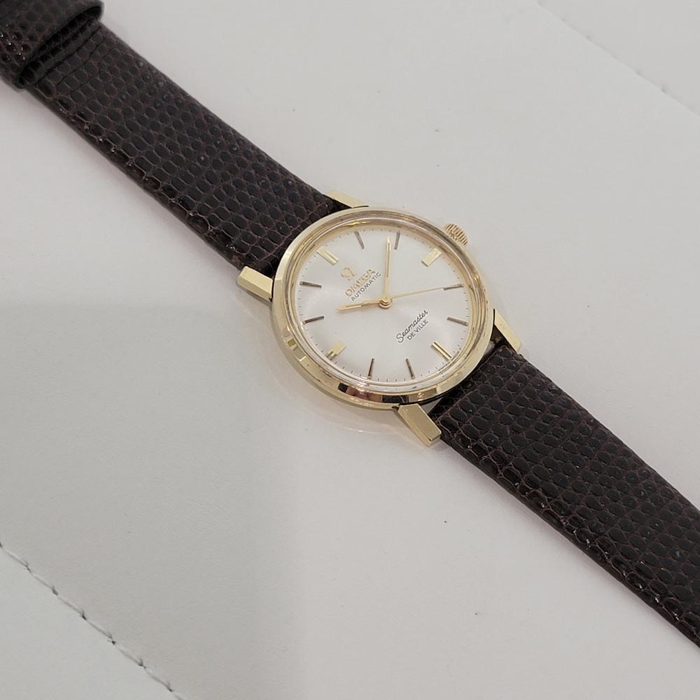 Omega Seamaster DeVille Oro macizo 14k 32mm Hombre Automático Años 60 Vintage RA578 en venta 3